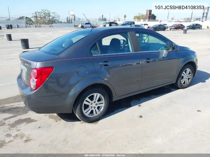 2013 Chevrolet Sonic Lt Auto VIN: 1G1JC5SH8D4108353 Lot: 42691038