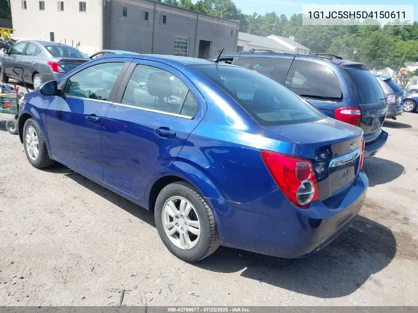 2013 Chevrolet Sonic Lt Auto VIN: 1G1JC5SH5D4150611 Lot: 42798677
