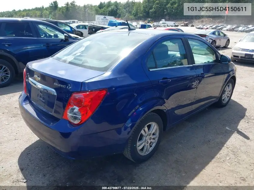 2013 Chevrolet Sonic Lt Auto VIN: 1G1JC5SH5D4150611 Lot: 42798677
