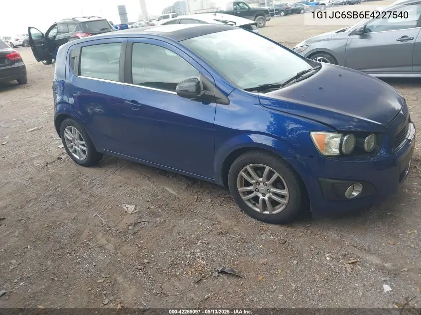 2014 Chevrolet Sonic Lt Auto VIN: 1G1JC6SB6E4227540 Lot: 42265097