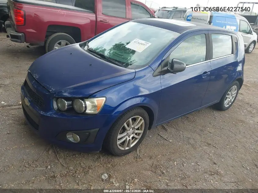 2014 Chevrolet Sonic Lt Auto VIN: 1G1JC6SB6E4227540 Lot: 42265097