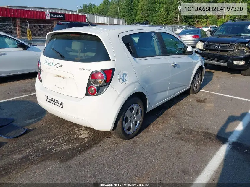 2014 Chevrolet Sonic Ls Auto VIN: 1G1JA6SH2E4197320 Lot: 42668981
