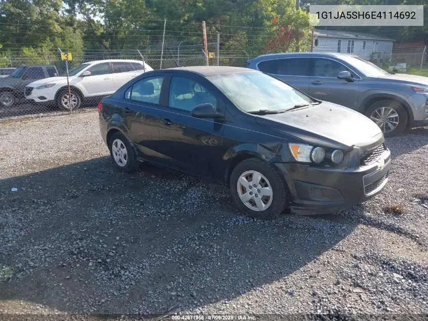 2014 Chevrolet Sonic Ls Auto VIN: 1G1JA5SH6E4114692 Lot: 42671958