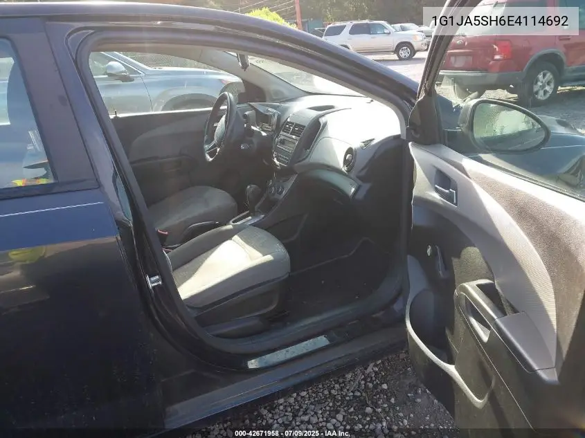 2014 Chevrolet Sonic Ls Auto VIN: 1G1JA5SH6E4114692 Lot: 42671958