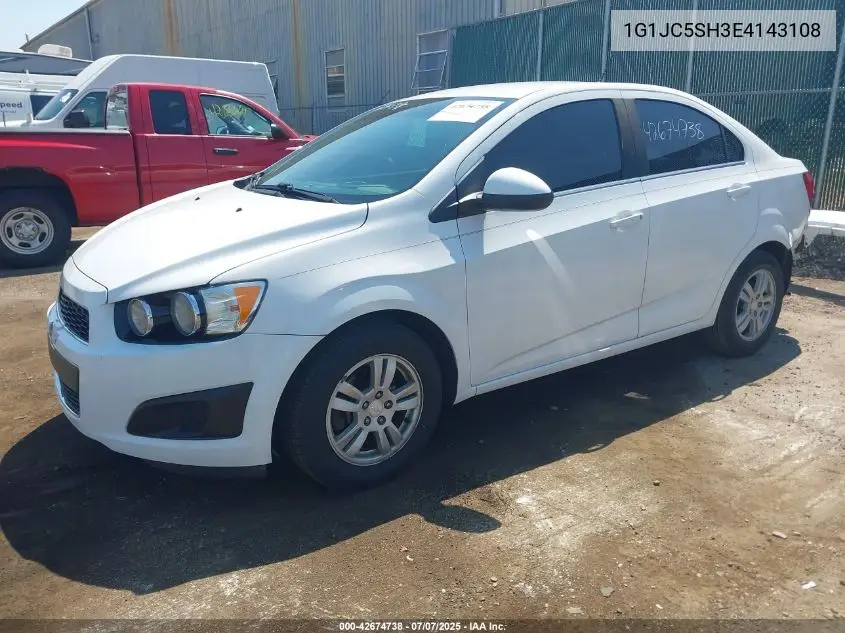 2014 Chevrolet Sonic Lt Auto VIN: 1G1JC5SH3E4143108 Lot: 42674738