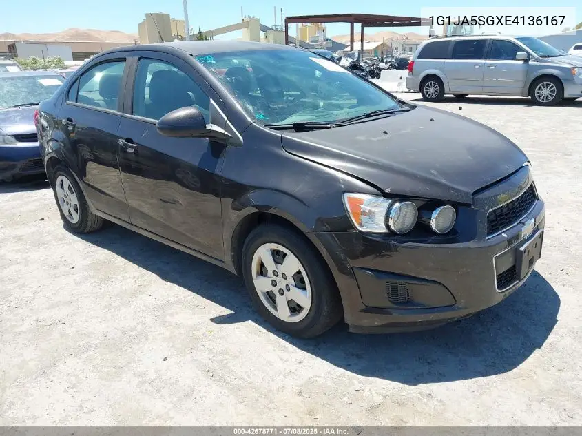 2014 Chevrolet Sonic Ls Auto VIN: 1G1JA5SGXE4136167 Lot: 42678771