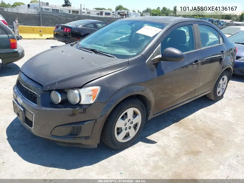 2014 Chevrolet Sonic Ls Auto VIN: 1G1JA5SGXE4136167 Lot: 42678771