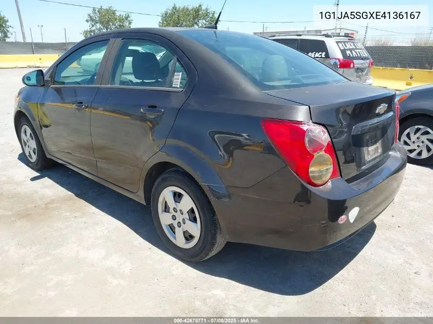 2014 Chevrolet Sonic Ls Auto VIN: 1G1JA5SGXE4136167 Lot: 42678771