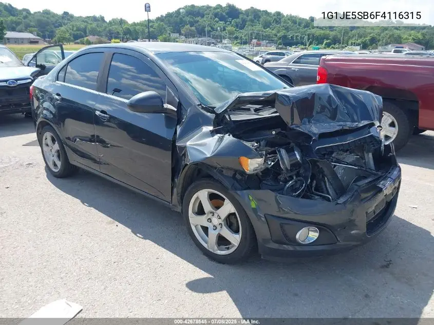 2015 Chevrolet Sonic Ltz VIN: 1G1JE5SB6F4116315 Lot: 42678545