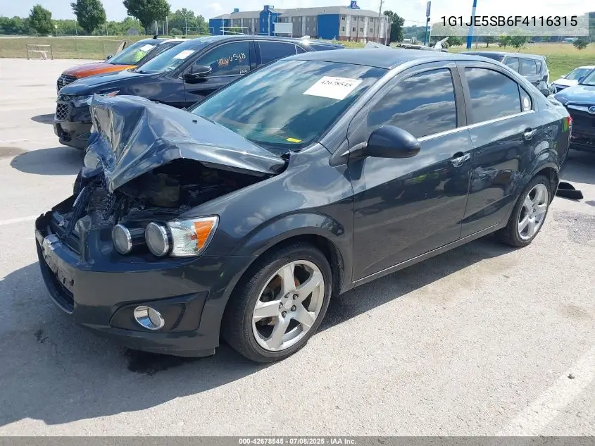 2015 Chevrolet Sonic Ltz VIN: 1G1JE5SB6F4116315 Lot: 42678545