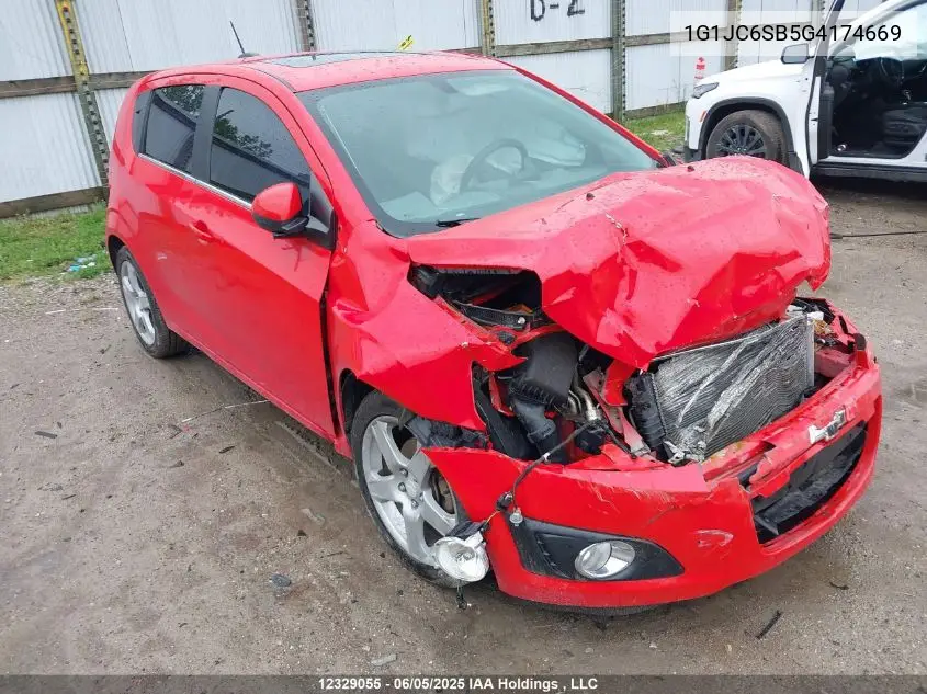2016 Chevrolet Sonic Lt VIN: 1G1JC6SB5G4174669 Lot: 12329055