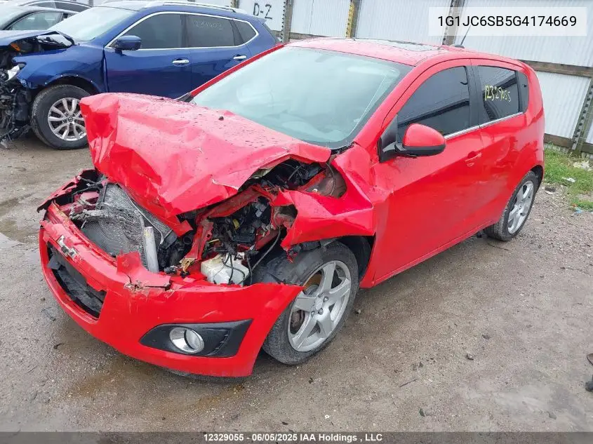 2016 Chevrolet Sonic Lt VIN: 1G1JC6SB5G4174669 Lot: 12329055