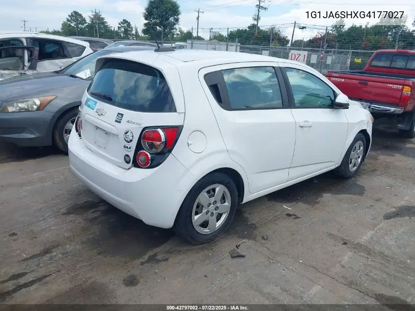 2016 Chevrolet Sonic Ls VIN: 1G1JA6SHXG4177027 Lot: 42797002