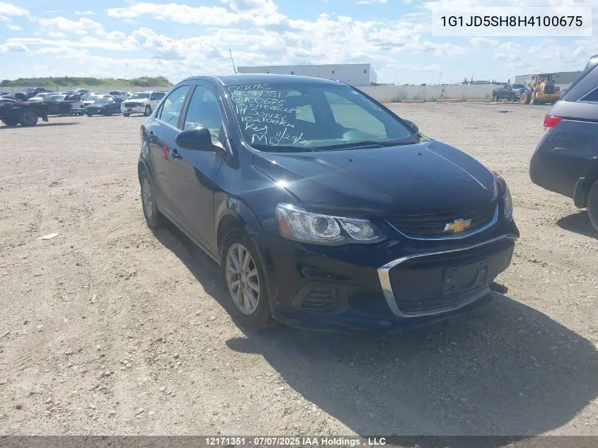 2017 Chevrolet Sonic VIN: 1G1JD5SH8H4100675 Lot: 12171351