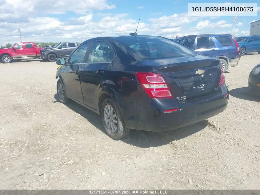2017 Chevrolet Sonic VIN: 1G1JD5SH8H4100675 Lot: 12171351