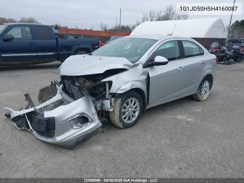 2017 Chevrolet Sonic Lt VIN: 1G1JD5SH5H4160087 Lot: 12306590X