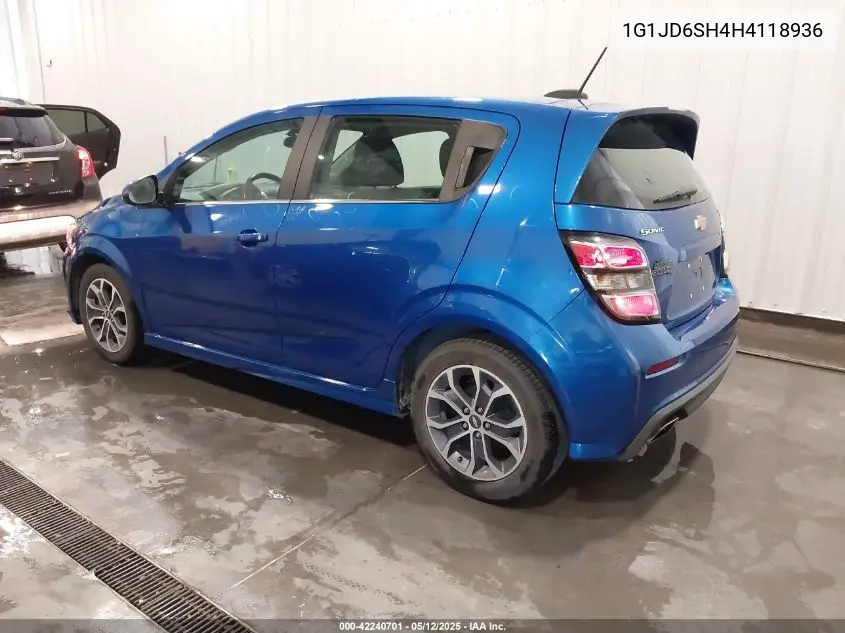 2017 Chevrolet Sonic Lt Auto VIN: 1G1JD6SH4H4118936 Lot: 42240701