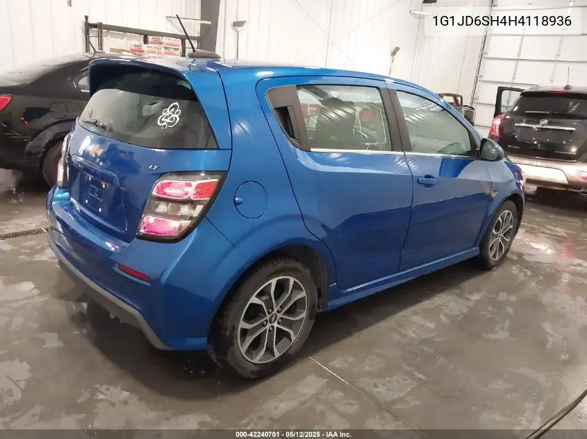 2017 Chevrolet Sonic Lt Auto VIN: 1G1JD6SH4H4118936 Lot: 42240701