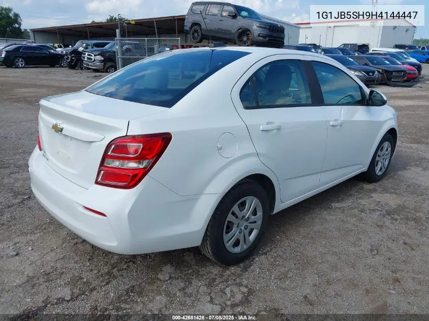 2017 Chevrolet Sonic Ls Auto VIN: 1G1JB5SH9H4144447 Lot: 42681428
