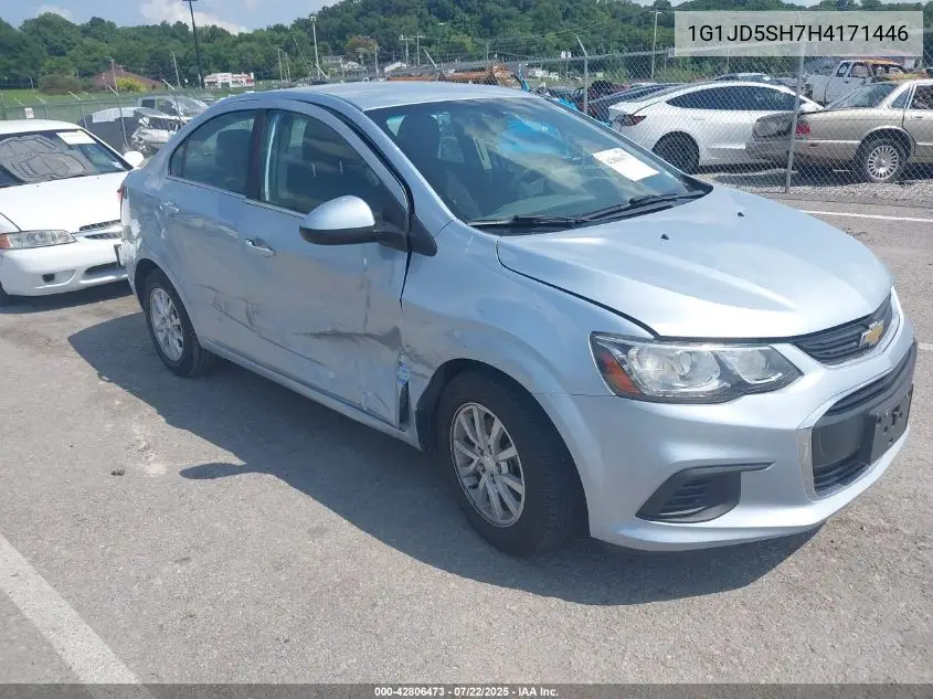 2017 Chevrolet Sonic Lt VIN: 1G1JD5SH7H4171446 Lot: 42806473