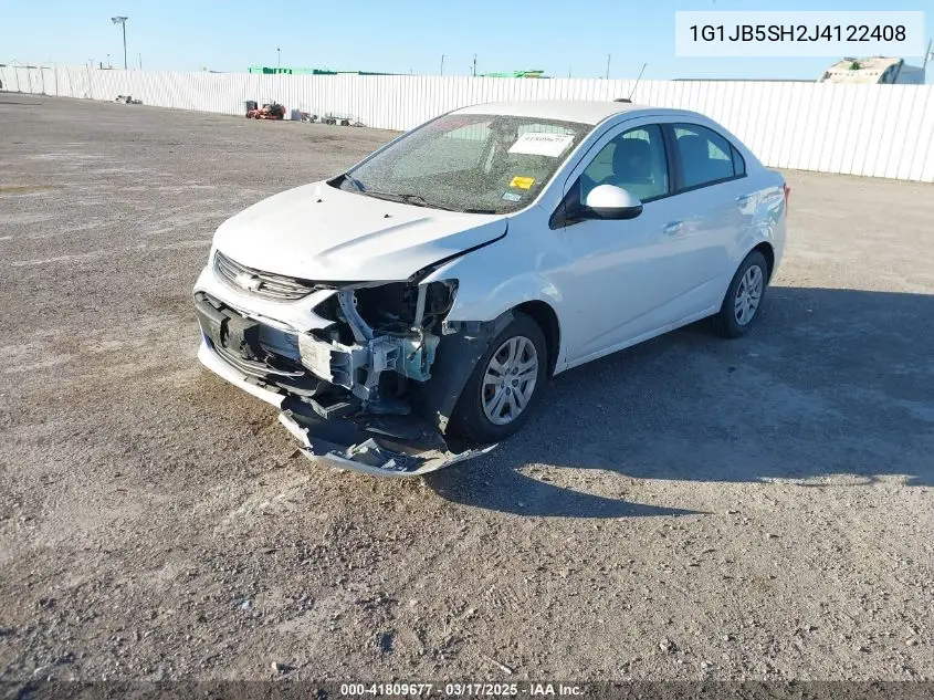 2018 Chevrolet Sonic Ls Auto VIN: 1G1JB5SH2J4122408 Lot: 41809677