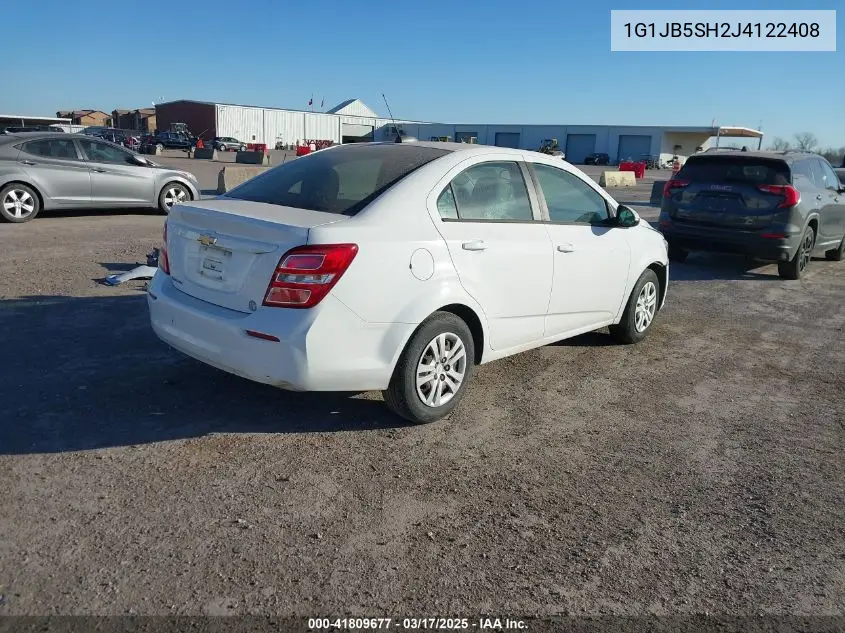 2018 Chevrolet Sonic Ls Auto VIN: 1G1JB5SH2J4122408 Lot: 41809677