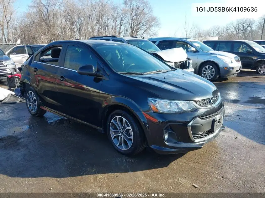 2019 Chevrolet Sonic Lt Auto VIN: 1G1JD5SB6K4109636 Lot: 41569936