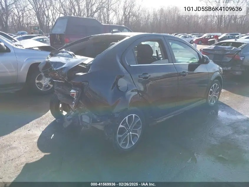 2019 Chevrolet Sonic Lt Auto VIN: 1G1JD5SB6K4109636 Lot: 41569936