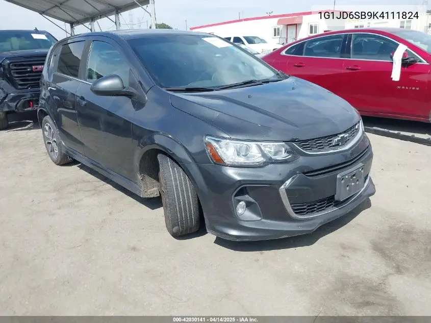 2019 Chevrolet Sonic Lt Auto VIN: 1G1JD6SB9K4111824 Lot: 42030141