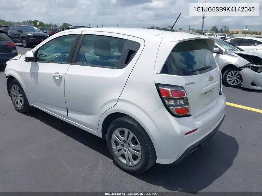 2019 Chevrolet Sonic Lt Auto VIN: 1G1JG6SB9K4142045 Lot: 42133174