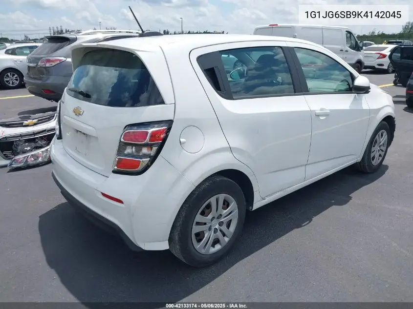 2019 Chevrolet Sonic Lt Auto VIN: 1G1JG6SB9K4142045 Lot: 42133174