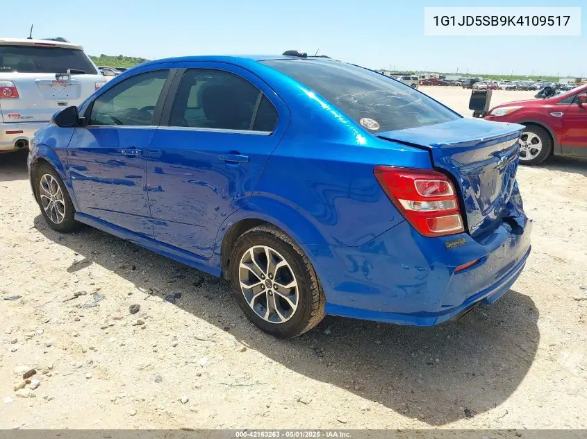 2019 Chevrolet Sonic Lt Auto VIN: 1G1JD5SB9K4109517 Lot: 42163263