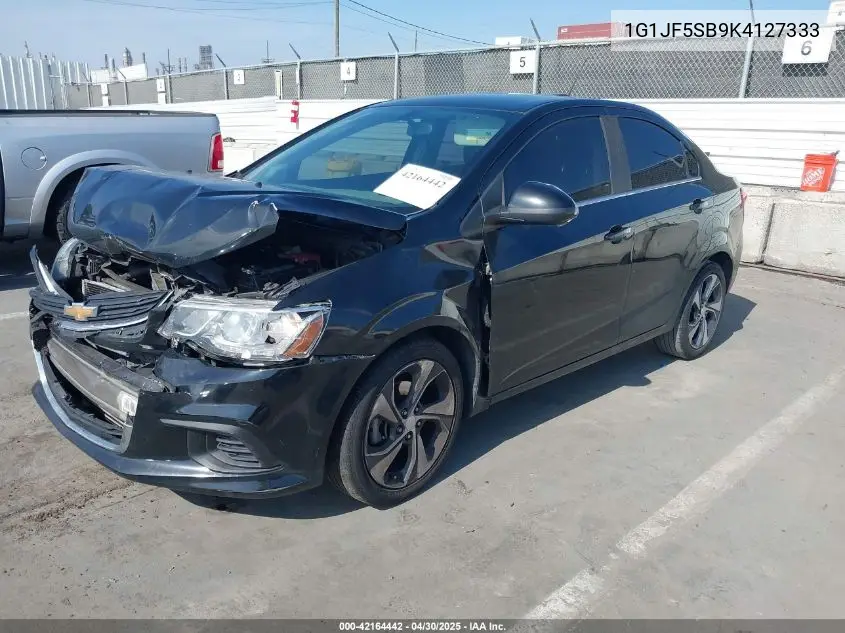 2019 Chevrolet Sonic Premier Auto VIN: 1G1JF5SB9K4127333 Lot: 42164442