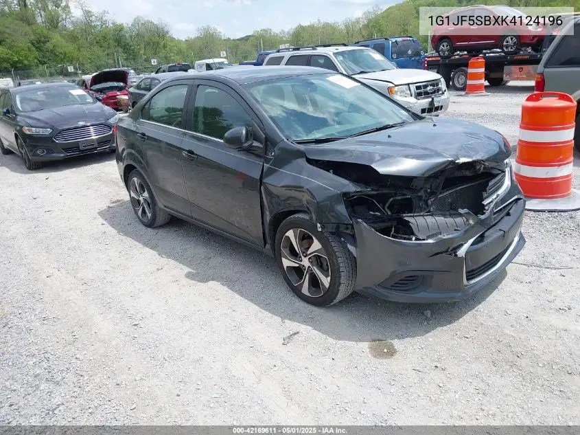 2019 Chevrolet Sonic Premier Auto VIN: 1G1JF5SBXK4124196 Lot: 42169611