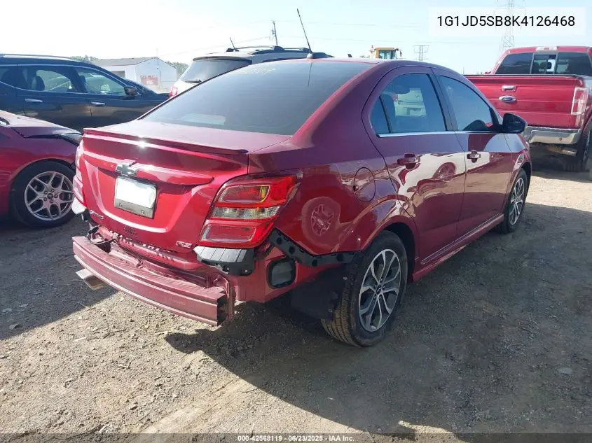 2019 Chevrolet Sonic Lt Auto VIN: 1G1JD5SB8K4126468 Lot: 42568119