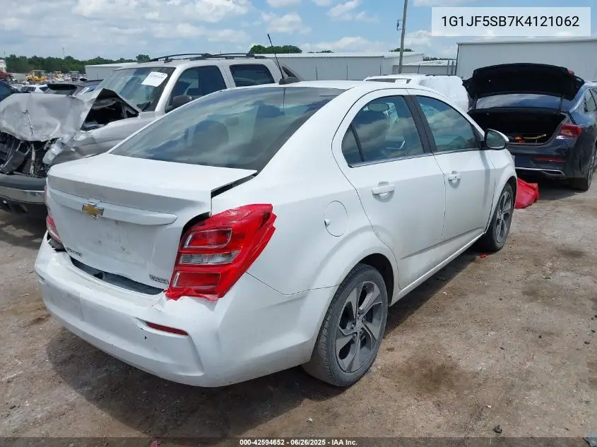 2019 Chevrolet Sonic Premier Auto VIN: 1G1JF5SB7K4121062 Lot: 42594652