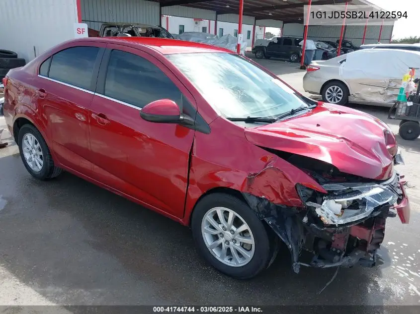 2020 Chevrolet Sonic Fwd Lt VIN: 1G1JD5SB2L4122594 Lot: 41744744