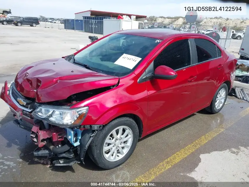 2020 Chevrolet Sonic Fwd Lt VIN: 1G1JD5SB2L4122594 Lot: 41744744