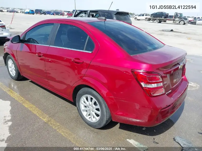 2020 Chevrolet Sonic Fwd Lt VIN: 1G1JD5SB2L4122594 Lot: 41744744