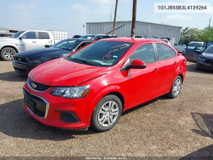 2020 Chevrolet Sonic Fwd Ls VIN: 1G1JB5SB3L4139264 Lot: 41941632