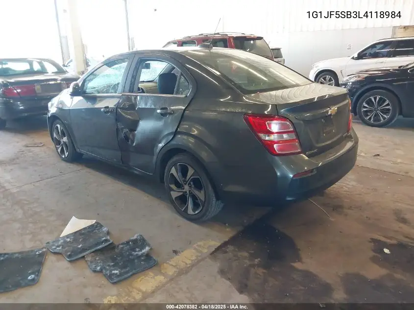 2020 Chevrolet Sonic Fwd Premier VIN: 1G1JF5SB3L4118984 Lot: 42078382