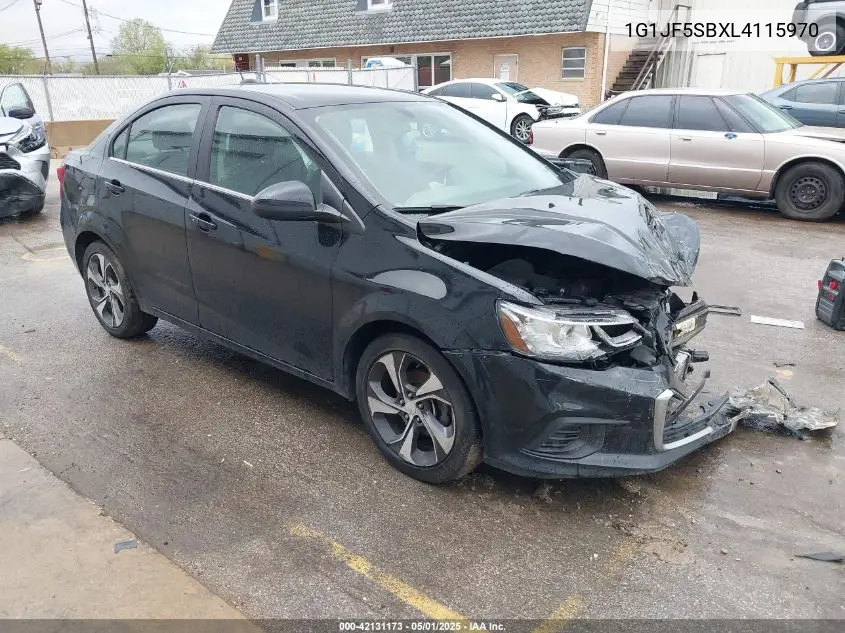 2020 Chevrolet Sonic Fwd Premier VIN: 1G1JF5SBXL4115970 Lot: 42131173