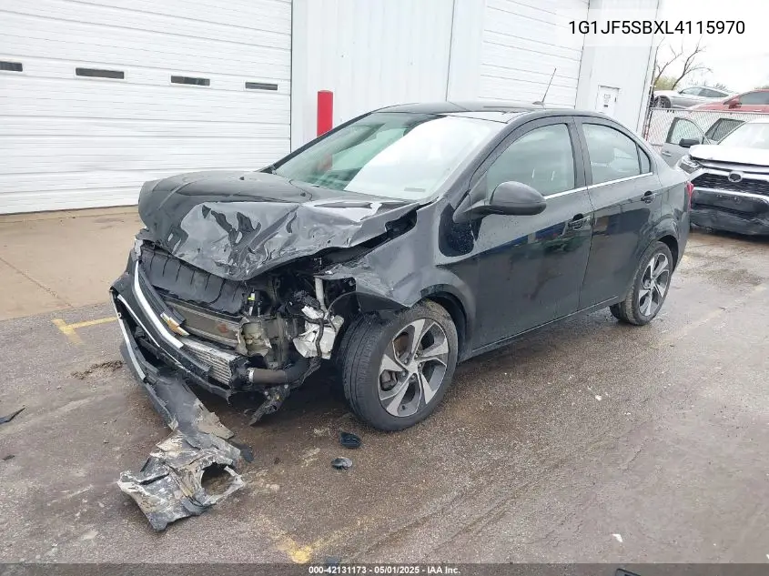 2020 Chevrolet Sonic Fwd Premier VIN: 1G1JF5SBXL4115970 Lot: 42131173