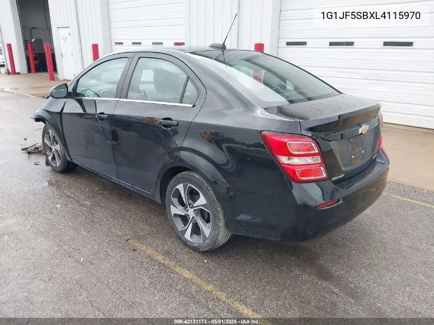 2020 Chevrolet Sonic Fwd Premier VIN: 1G1JF5SBXL4115970 Lot: 42131173