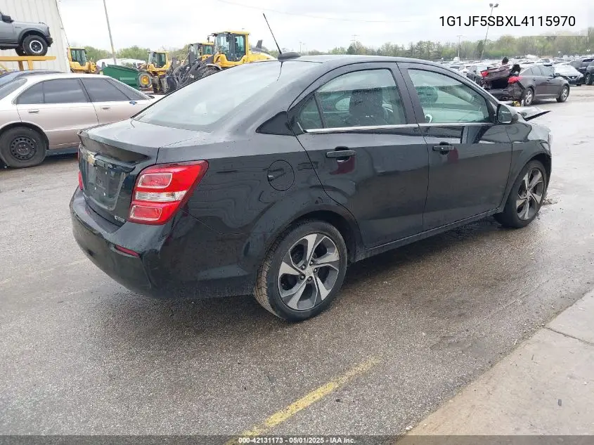 2020 Chevrolet Sonic Fwd Premier VIN: 1G1JF5SBXL4115970 Lot: 42131173