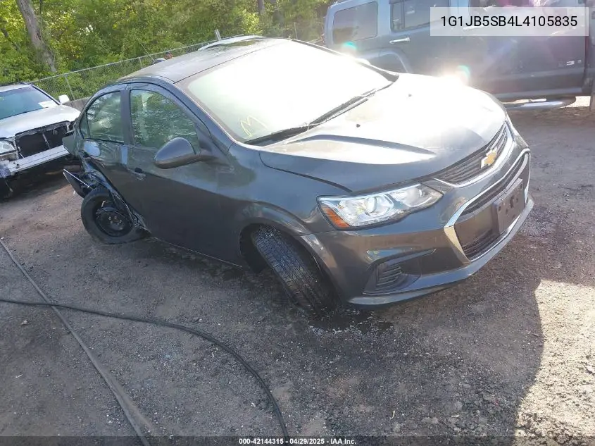 2020 Chevrolet Sonic Fwd Ls VIN: 1G1JB5SB4L4105835 Lot: 42144315