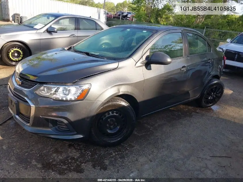 2020 Chevrolet Sonic Fwd Ls VIN: 1G1JB5SB4L4105835 Lot: 42144315