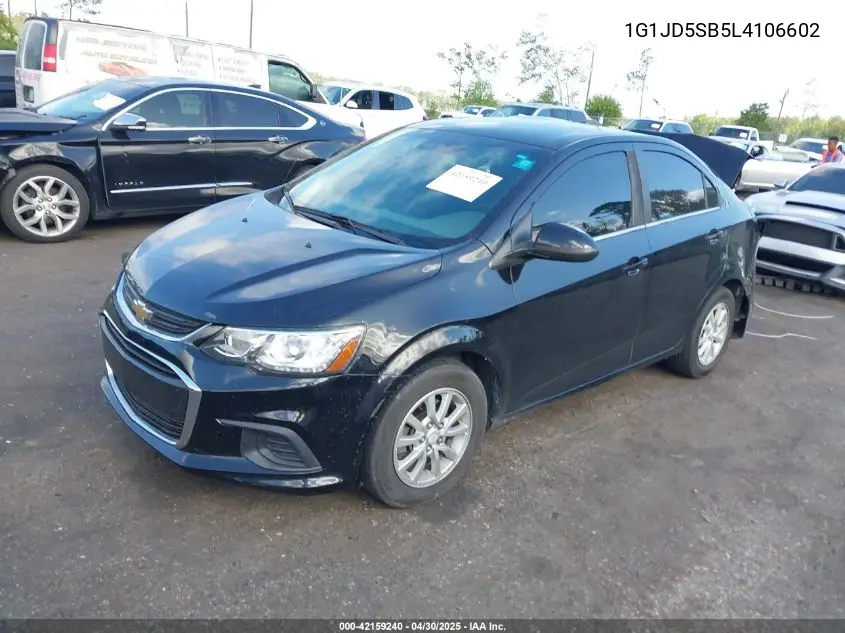 2020 Chevrolet Sonic Fwd Lt VIN: 1G1JD5SB5L4106602 Lot: 42159240