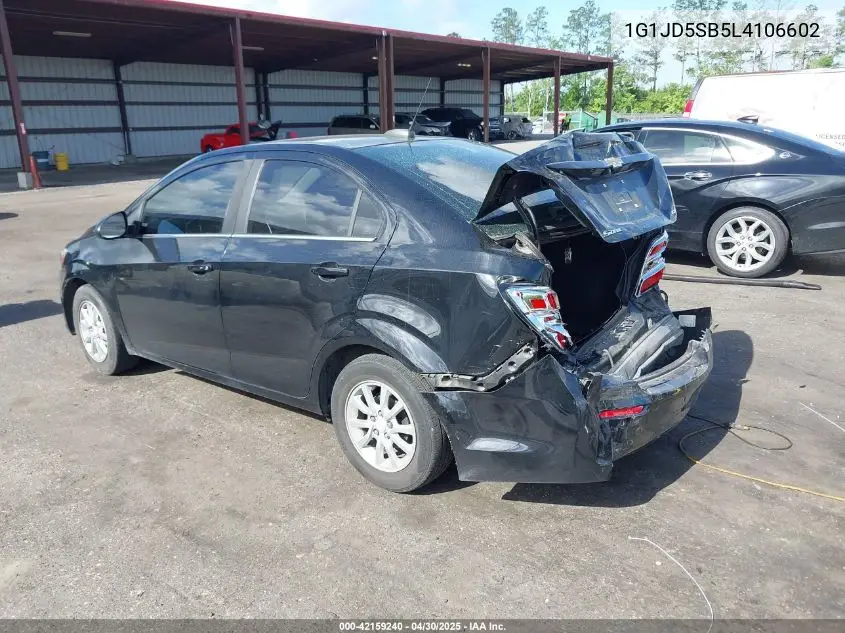 2020 Chevrolet Sonic Fwd Lt VIN: 1G1JD5SB5L4106602 Lot: 42159240