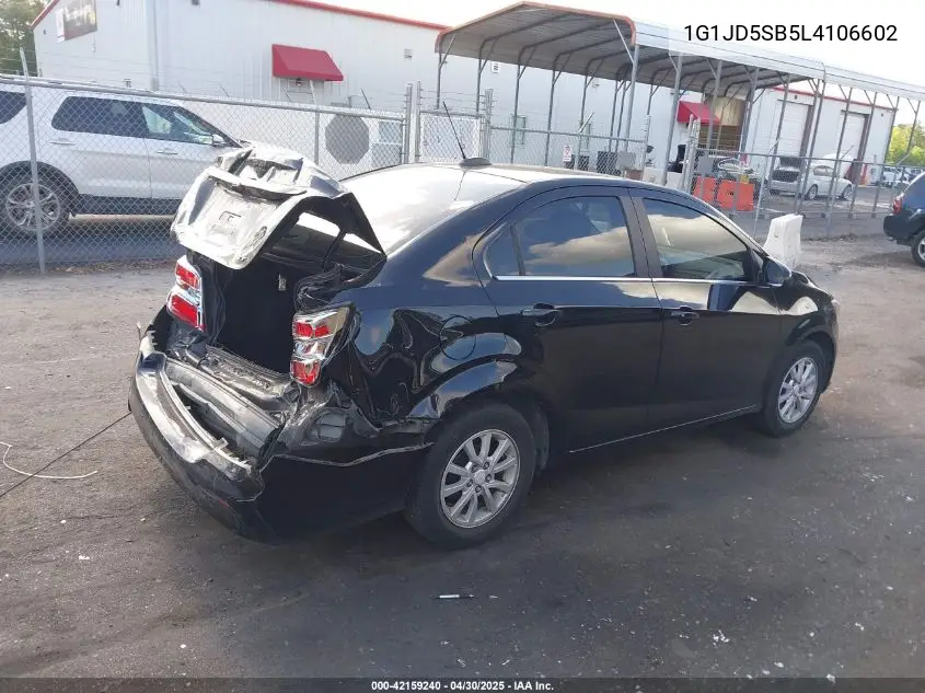 2020 Chevrolet Sonic Fwd Lt VIN: 1G1JD5SB5L4106602 Lot: 42159240